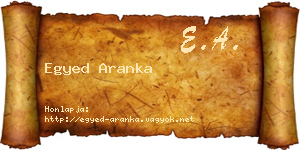 Egyed Aranka névjegykártya